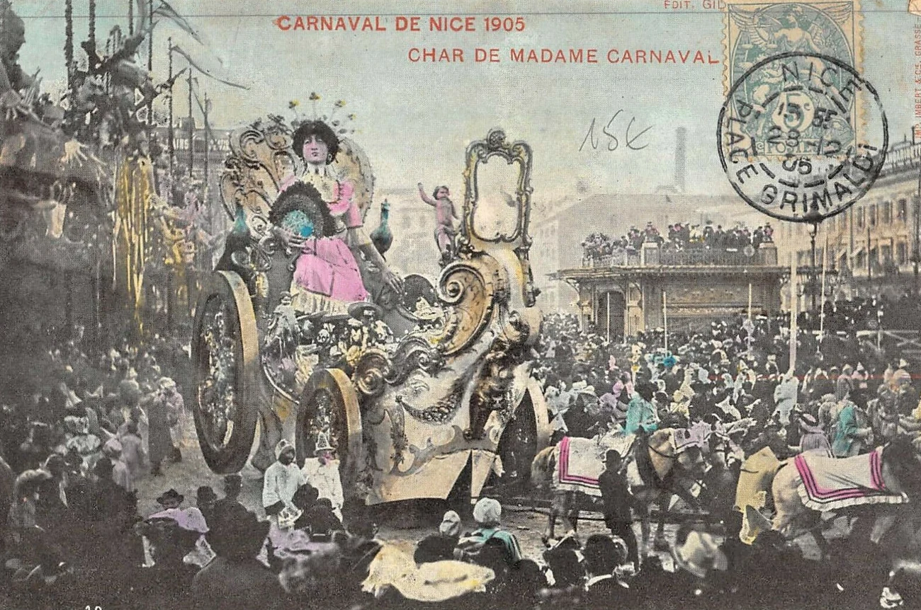 Char de Madame Carnaval, carnaval de Nice 1905